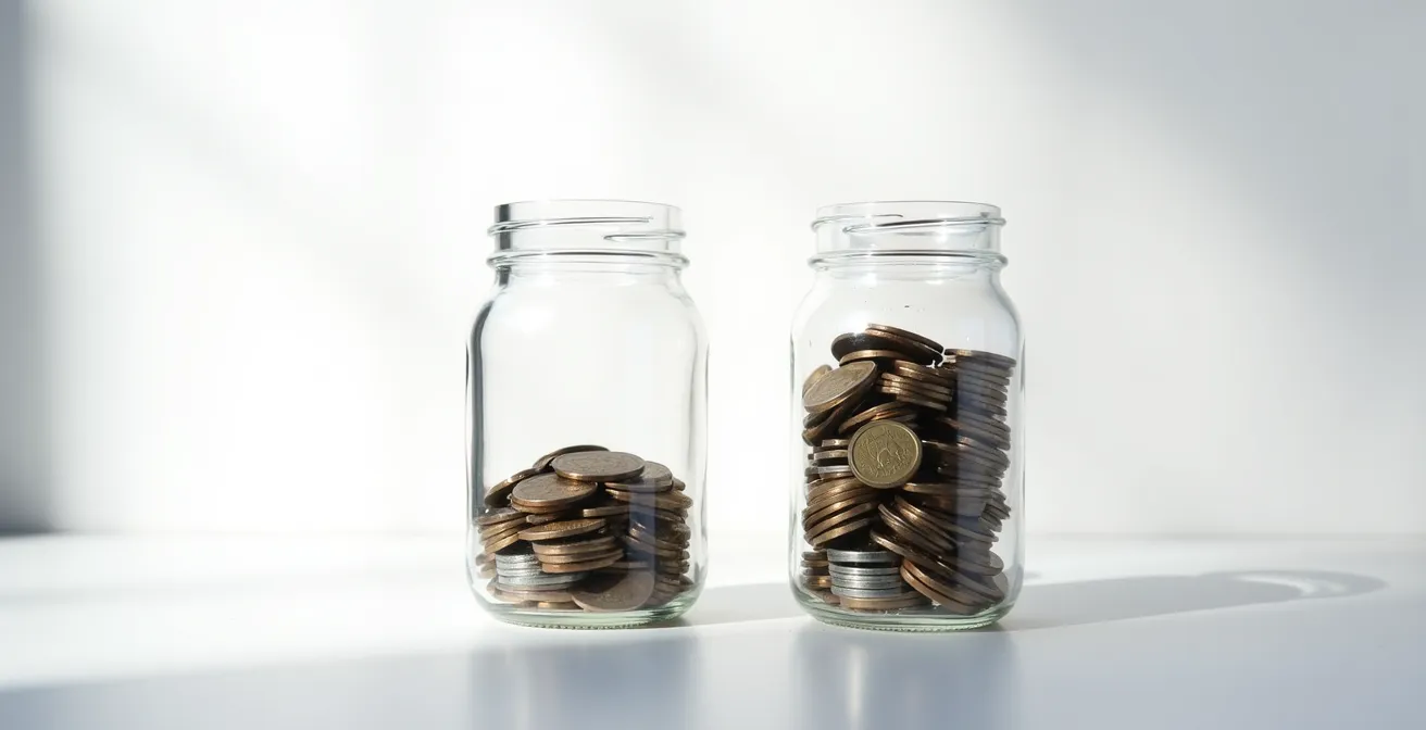 Grafico comparativo che mostra l'erosione del capitale nel tempo tra ETF a basso costo e fondi attivi