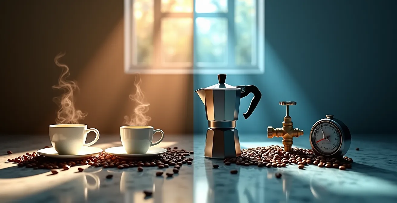 Visualizzazione artistica del confronto tra piccole spese quotidiane e costi energetici domestici