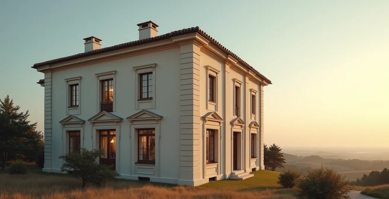 Rappresentazione simbolica della divisione ereditaria di una casa tra eredi