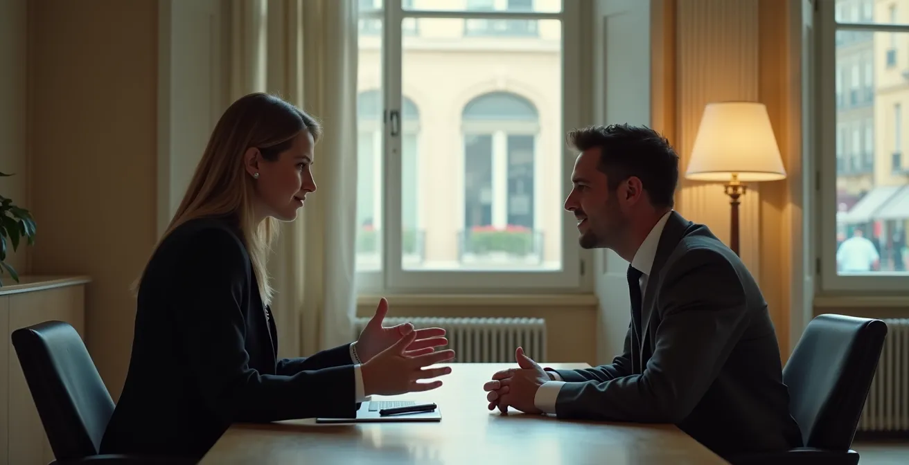 Negoziazione tra cliente e consulente bancario in Italia