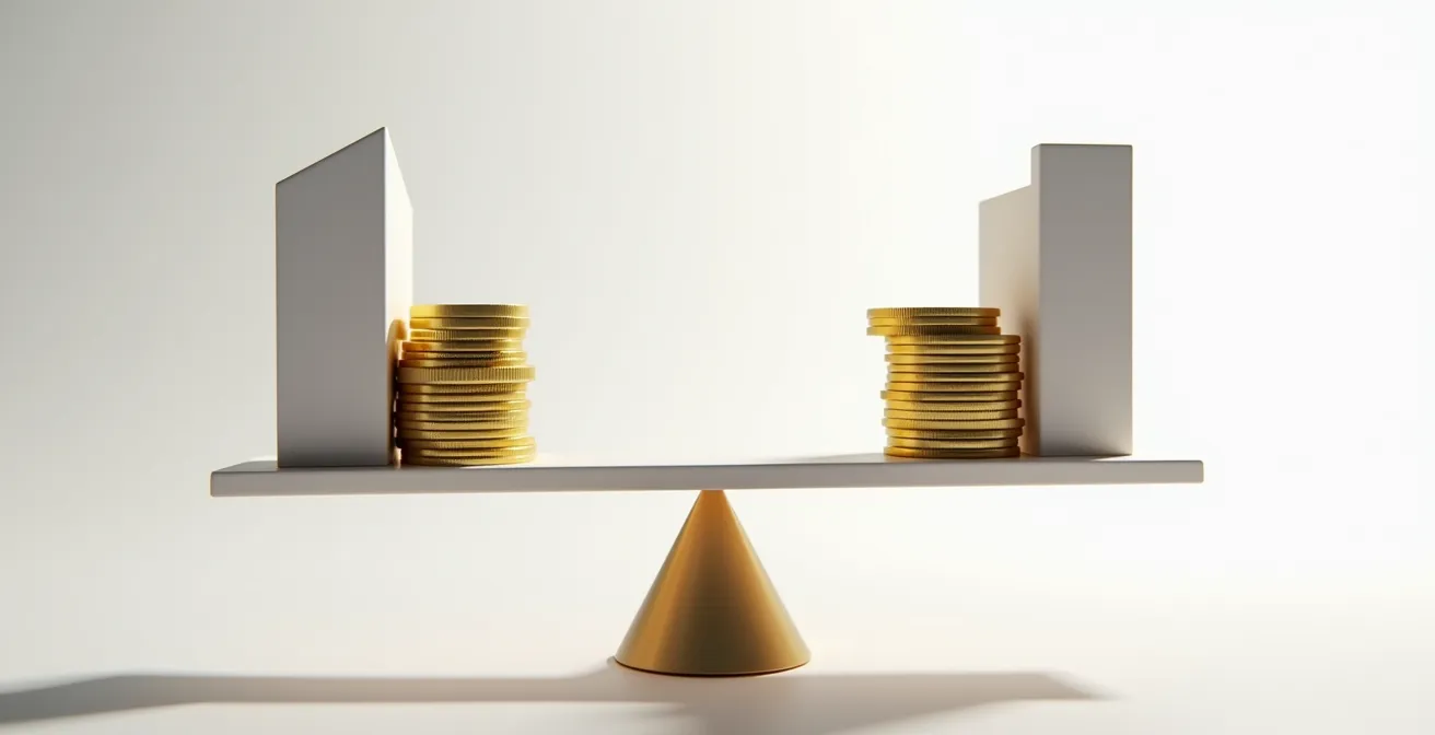 Grafico circolare che mostra le bande di tolleranza per il ribilanciamento del portafoglio